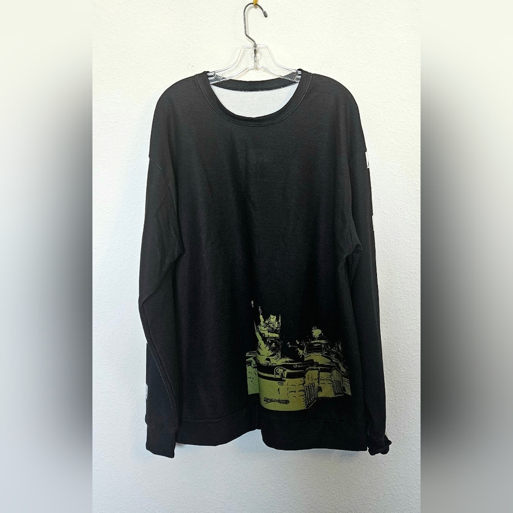 Black Graphic Men's Sweatshirt. XL STREET STYLE